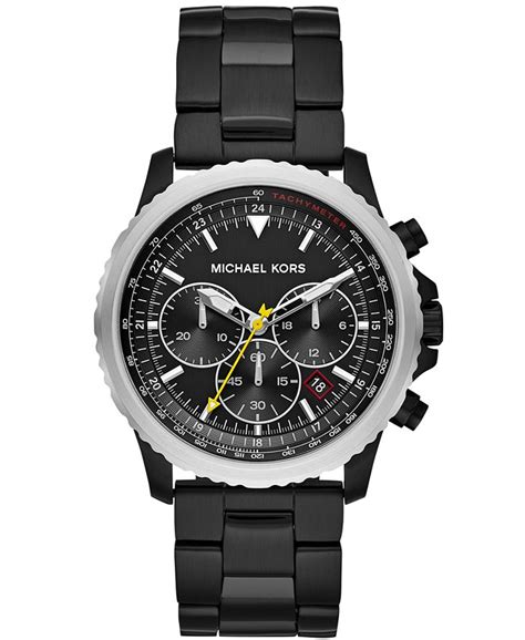 Michael Kors Men's Theroux Chronograph Black Stainless Steel 